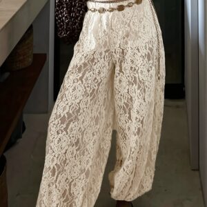 Elegant Lace Harem Pants