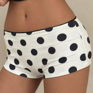 Casual Low Waist Polka Dot Shorts